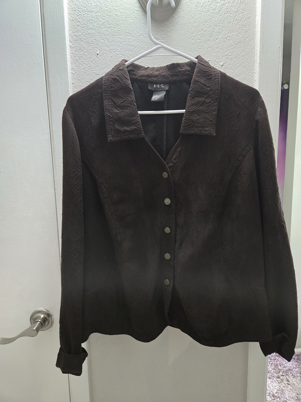 Roché Dark Brown Button-Front Women's Blazer